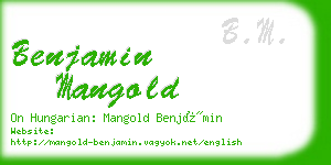 benjamin mangold business card